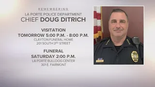 Loved ones prepare to lay La Porte Police Chief Doug Ditrich to rest
