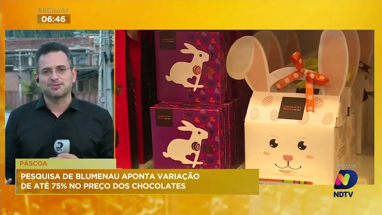 Segundo Procon de Blumenau, os preços de ovos de Páscoa podem variar até 75% entre os mercados