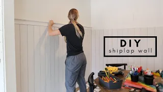 Custom Wood Accent Wall DIY Shiplap Wall Extreme Home Makeover