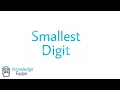 How to find the smallest digit in a given number using JAVA Programming ICSE