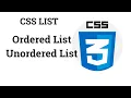 13 css list ordered list and unordered list css list style properties css list style type
