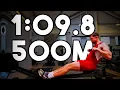 1 09 8 500m WORLD RECORD on the Rowing Machine Phil Clapp