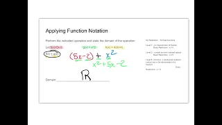 Operations and Composite Functions Using Function Notation