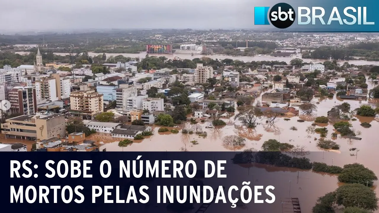 RS: Sobe o número de mortos pelas inundações causadas por ciclone tropical | SBT Brasil (07/09/23)