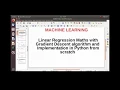 Linear Regression Math with gradient algorithm in python from scratch