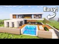 Minecraft How to Build a LARGE Modern House Tutorial