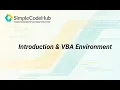 Lesson 1 - Setting Up the VBA Development Environment