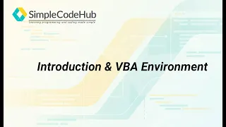 Lesson 1 - Setting Up the VBA Development Environment
