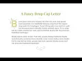 CSS A Fancy Flexible Drop Cap Letter