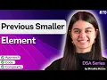 Previous Smaller Element Optimal Solution Code