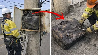 [Full Story] Electrician Found Suitcase Stuffed in Transformer, Opened it and Called 911!