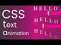 CSS Text Animation - Animate letters in from the bottom with CSS