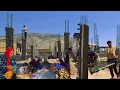 Cement Columns Family Teamwork