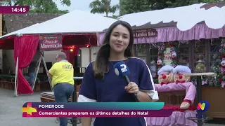 Comerciantes preparam os últimos detalhes do Natal