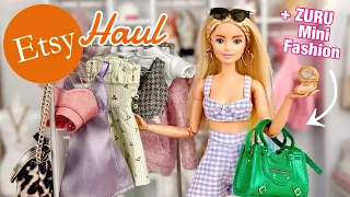 Barbie ETSY Shop Haul ZURU Mini Fashion Unboxing - Realistic Doll Clothes Accessories