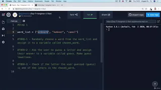 Challenge 1 - Picking a Random Words and Checking Answers The Complete Python Pro Bootcamp