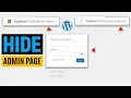 How to Hide WordPress Admin Login Hide WordPress WP-Admin