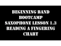 Saxophone Lesson 1 3 Reading a Fingering Chart