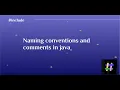 Java session 5 - master naming conventions and comments in telugu