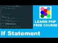 Learn PHP - Part 8 If Statement