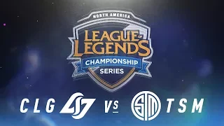 CLG vs. TSM - Week 9 Day 2 | NA LCS Spring Split | Counter Logic Gaming vs. TSM (2018)