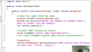 23 Advanced java tutorial Java Prepared Statement Insert Multiple Record in database adv java