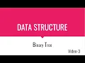DATA STRUCTURE - Binary Tree