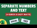 Separate Text and Numbers in Excel 4 Easy Ways