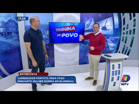 Carregador portátil pega fogo enquanto mulher dormia em Blumenau
