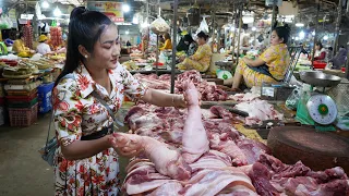 Market show: Buy pork legs and cooking | Yummy pork leg recipes
