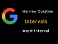 Insert Interval - Intervals