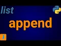 How To Append To A List In Python