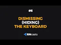 Dismissing hiding the keyboard RNcasts