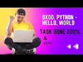0x00 Python - Hello World