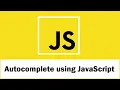 Autocomplete Textbox using JavaScript PHP MySQL