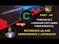 Pointer in C Language Explained from Scratch Reference and Dereference Operator CM