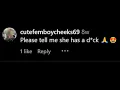 SUPER FREAKY Instagram reels comments