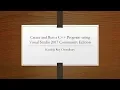 How to Create and Run C Program on Visual Studio 2017 Community Edition