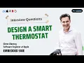 Design a smart thermostat Embedded SWE Interview Questions with Answers