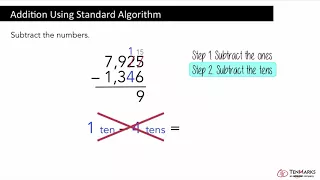Subtraction Using Standard Algorithm 4 NBT 4