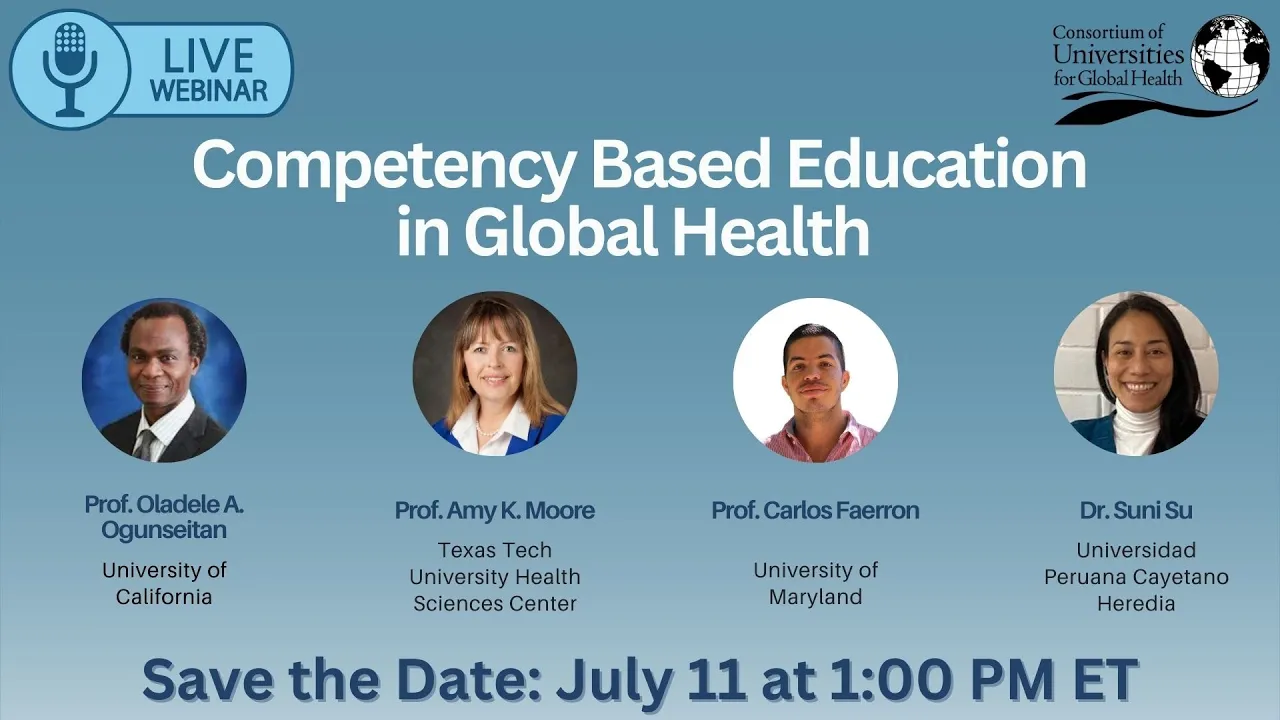 Competency Based Education in Global Health Webinar