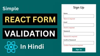 Form Validation in React JS React Form Validation React JS Signup Form React JS Project