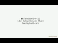 Selection Sort in Python animated Short with flowchart and added blog