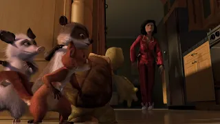 over the hedge taking food from gladys house