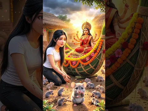 माँ दुर्गा की मदद को आए मूषक राज 😱🙏 | Navratri Special 2026 | Bhakti Story #shorts