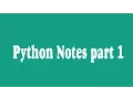 13 - Python Syntax Notes part 1 Arabic