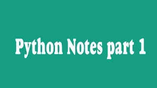 13 - Python Syntax Notes part 1 Arabic