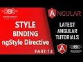 13 Style Binding Angular Angular Style Binding ngStyle Directive Angular