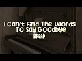 Bread - I Can't Find the Words to say Goodbye (Lyrics)