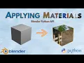 Blender Python 3D API - How to apply a material with Python